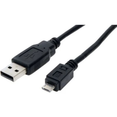 Afbeelding van USB Micro B naar A kabel USB2.0 tot 2A / zwart 5 meter