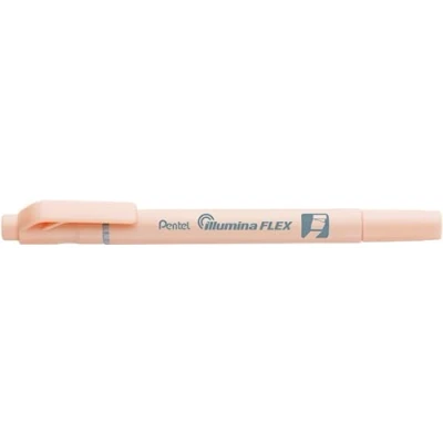 Afbeelding van Pentel SLW11P FE Illumina Flex Surligneur à double pointe pour mettre en évidence, souligner, marquer et accentuer, forme de stylo fin, orange, 1 pièce