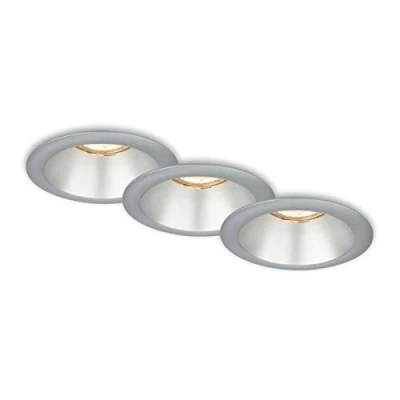 Afbeelding van Briloner Leuchten Set van 3 inbouwspots, inbouwlampen, inbouwstopcontact GU10, inbouwspot, chroom mat, 95x61 mm