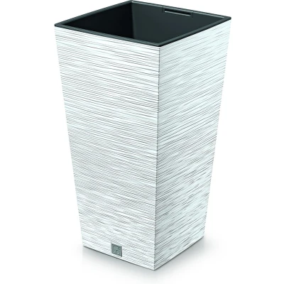 Afbeelding van Bloempot Hoog Vierkant Furu Square 35x35x66cm WIT Prosperplast