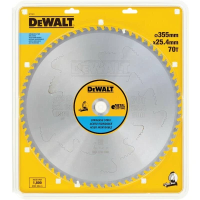 Image de DEWALT DT1921 QZ lame de scie circulaire acier inoxydable/ inoxydable fixe 355x25.4x70T 1.75/2.15 MTCG+R +10