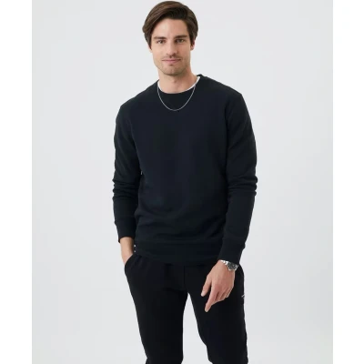 Afbeelding van Björn Borg Centre CREW Sweater, Heren, Maat: Medium, Black beauty