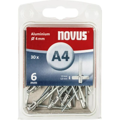Afbeelding van Novus Blindklinknagel 4x6mm Type A4 aluminium/staal (Per 30 stuks)