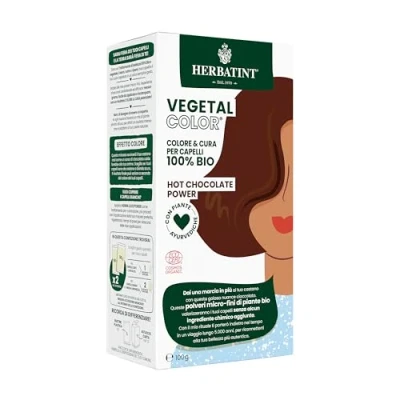 Afbeelding van Herbatint Vegetal Color 100% natuurlijke en biologische plantaardige kleuring HOT CHOCOLATE POWER Chocolade 100 g