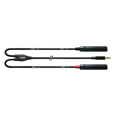 Afbeelding van Cordial CFY 0,3 WGG Audio Y adapter [1x Jackplug male 3,5 mm 2x female 6,3 mm] 30.00 cm Zwart