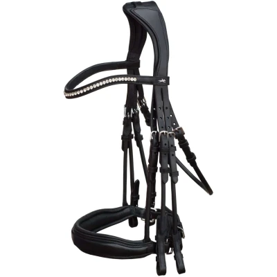 Afbeelding van Schockemöhle Stang en Trens Hoofdstel Classic Line Venice Zwart/Zilver XFull