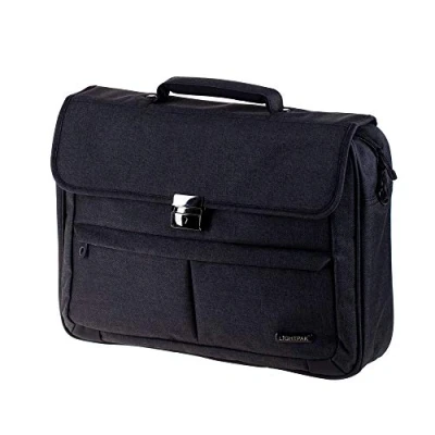 Afbeelding van Lightpak, Koffer, Aktetas, van polyester, antraciet Hoofdvak met rits en gewatteerd laptopvak, Grijs, (13 l, Handbagage (tot 50 liter))