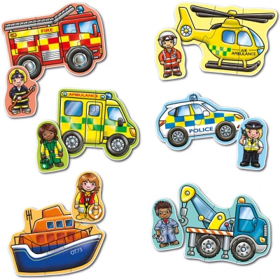 Afbeelding van Orchard Toys Rescue Squad Reddingsteam puzzel 6 puzzels in 1 vanaf 2 jaar