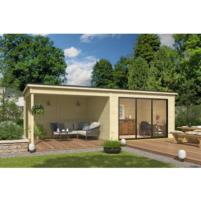 Afbeelding van Tuinhuis Pernilla 385x295 cm + 350 Aanbouw