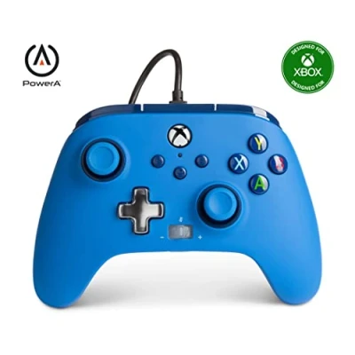 Image de Manette filaire améliorée PowerA pour Xbox Séries X/S Bleu