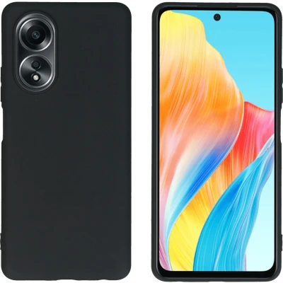 Afbeelding van iMoshion Hoesje Geschikt voor Oppo A58 Siliconen Color Backcover Zwart