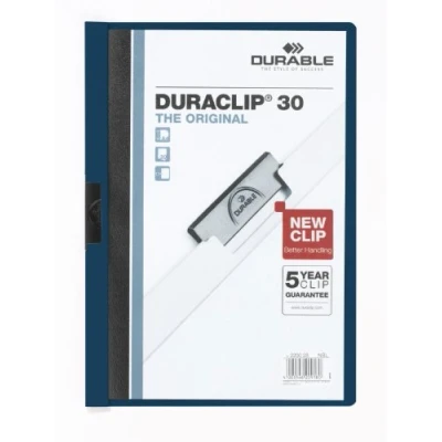 Afbeelding van Durable 220028 Klemmap Duraclip Original 30 (voor 1 vellen A4), 25 stuks, nachtblauw
