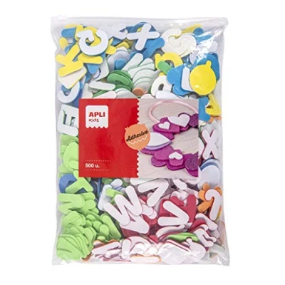 Image de Apli kids 17439 Sachet de 500 lettres adhesives en mousse couleurs assorties