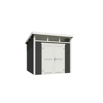 Afbeelding van Tuinhuis Kibo 3 250x250 cm Carbon Grey wit Gecoat