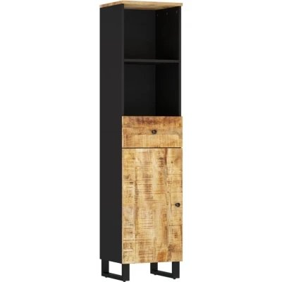Afbeelding van Badkamerkast 38x33x160 cm massief mangohout