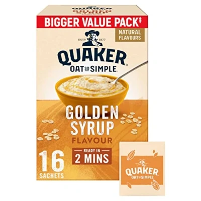 Afbeelding van Quaker Oat So Simple Pap zakjes met gouden siroop, 16 x 36 g