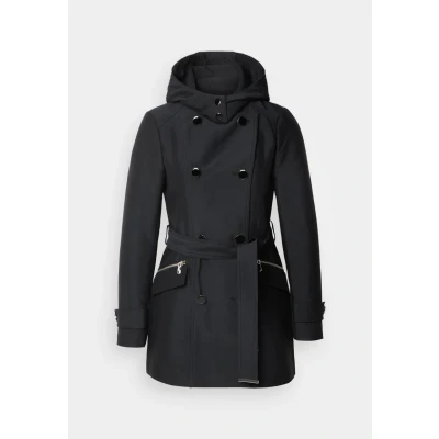 Afbeelding van Morgan Waisted Belted Trenchcoat, Dames, Maat: 32, Noir
