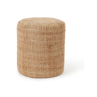 Afbeelding van Urban Nature Culture Pouf Titos Poef 38 Cm Bruin