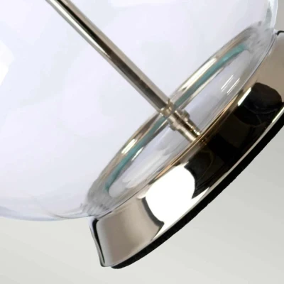 Afbeelding van Elstead Lighting LED Tafellamp Orb 1X E27 Max 60W Polished Nickel with Black Shade