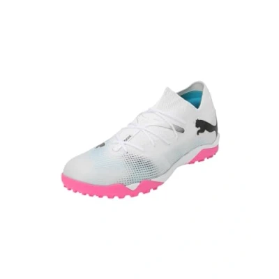 Afbeelding van Puma Future 7 Match Voetbalschoenen voor kunstgras, Heren, Maat: 46, White/black/poison pink Kunststof/ textiel