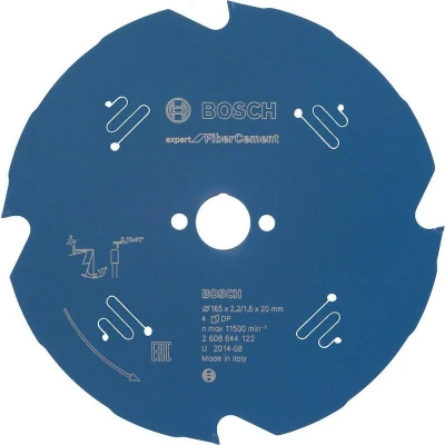 Image de BOSCH 2608644122 lame de scie circulaire Expert pour Fiber Cement, 165 x 20 2.2 mm, 4T