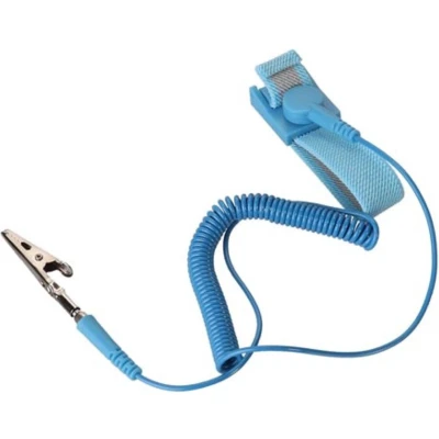 Afbeelding van Velleman Antistatische polsband, verstelbaar, krokodilklem, 1 Mohm, blauw