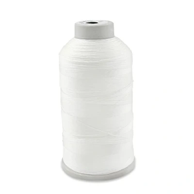 Afbeelding van Aussel 1500 yard wit nylon naaigaren maat T70# 69 voor bekleding, buitenmarkt, gordijnen, glazen kralen, bagage, portemonnees