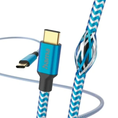 Image de Hama Câble Usb c Vers Reflective 1.5 M Bleu (201557)