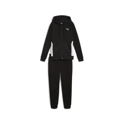 Afbeelding van Puma Classic Hooded Tracksuit SET Trainingspak, Dames, Maat: XS, Black