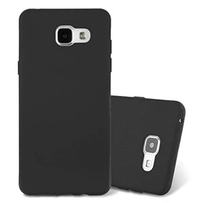 Afbeelding van Cadorabo Hoesje geschikt voor Samsung Galaxy A3 2016 in FROST ZWART Beschermhoes gemaakt van flexibel TPU silicone Case Cover