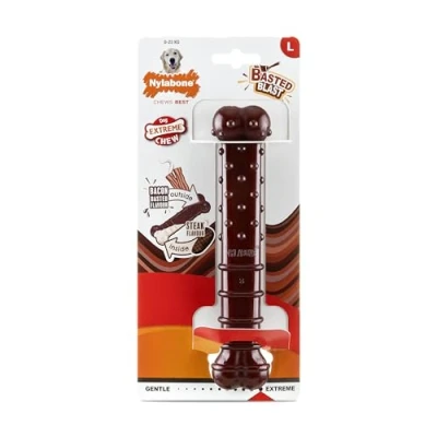 Afbeelding van Bot Nylabone Bruin Bacon L