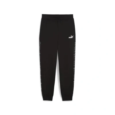 Afbeelding van Essentials Animal Print Comfort sweatpants met hoge taille voor Dames, Zwart, Maat XXS PUMA