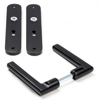 Afbeelding van Deurklink met sleutelschild Impresso Redhill 56 mm (Aluminium, Zwart)
