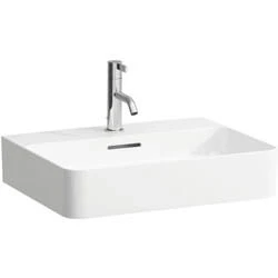 Afbeelding van LAUFEN Val meubelwastafel 550 x 420 mm wit met kraangat en