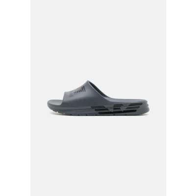 Afbeelding van EA7 Emporio Armani Crusher Distance Slide Badslippers, Heren, Maat: 41, Irongate/black Kunststof