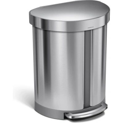 Afbeelding van Simplehuman Liner Pocket Afvalemmer,Half Rond, Recycler, 23+33 L, Zi