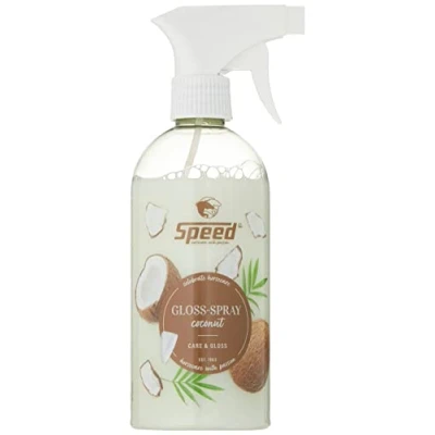 Afbeelding van Speed Gloss spray kokosnoot, staart en manen voor paarden, exotische geur, ultralicht kammen, parelmoer effect, minimaliseert breuk (0,5 l)