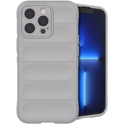 Afbeelding van iMoshion Hoesje Siliconen Geschikt voor iPhone 13 Pro EasyGrip Backcover Grijs