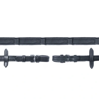Image de Schockemöhle Rênes Durasoft 18mm Large Noir/Argent Full