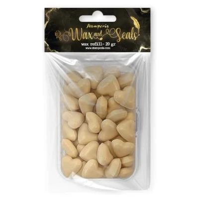 Afbeelding van Stamperia Heart Shape Pastel Peach Wax And Seals (Wax Refill 20gr) (WAXC19)