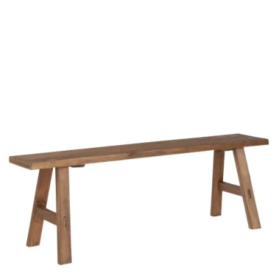 Afbeelding van Bold Houten Bankje L108 x B29,5 H36,5 cm Gerecycled Hout Bruin