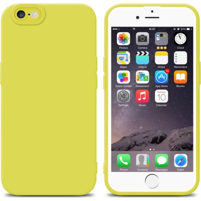 Afbeelding van Cadorabo Hoesje geschikt voor Apple iPhone 6 PLUS / 6S in Fluid GEEL Beschermhoes gemaakt van flexibel TPU silicone Cover Case