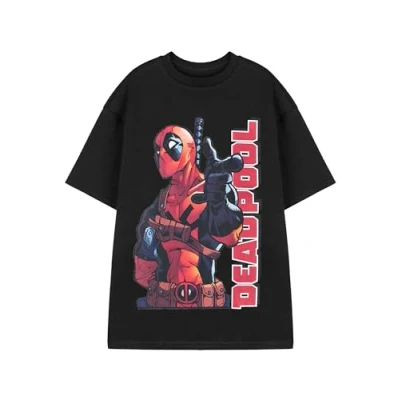 Afbeelding van Marvel Deadpool Herrars Kortärmad Grafisk T shirt ALTERNATIV Comics Topp Logotröja voor mannen Serietidnings Superhjältplagg Present till Fans, Print