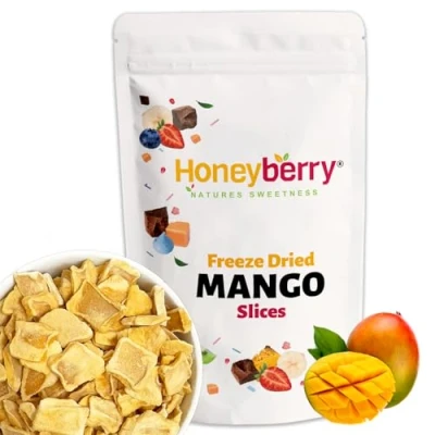 Afbeelding van gevriesdroogde mango in plakjes 100 g gedroogde mangochips vruchten natuurlijke en voor decoratie, snacks, smoothies desserts