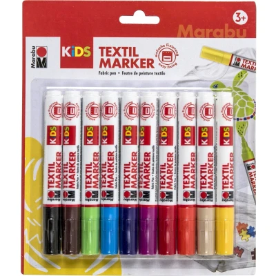 Afbeelding van Marabu Kids Textielstiften 10 kleuren