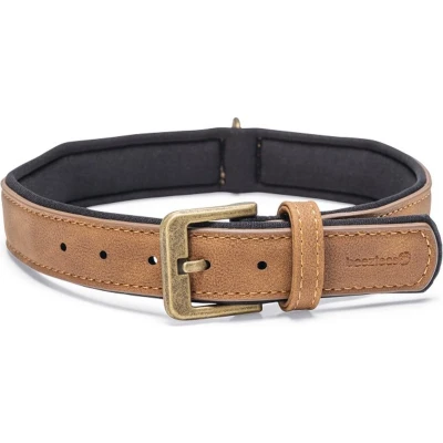 Afbeelding van Beeztees Balacron Ax Honden Halsband Kunstleer Bruin Nekomvang van tot x breedte: 38 48 cm 25 mm