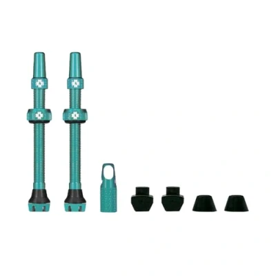 Image de Muc Off Valves Presta Tubeless V2 44 mm de Vélo Anti Fuite Qualité Supérieure avec Outil Démonte Obus Valve Intégré Turquoise