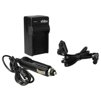 Afbeelding van vhbw Oplader oplaadkabel met autolader compatibel Sony NP FH40, FH50, FH70, FH100