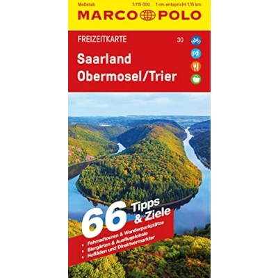 Afbeelding van MARCO POLO Freizeitkarte 30 Saarland, Obermosel, Trier 1:115.000