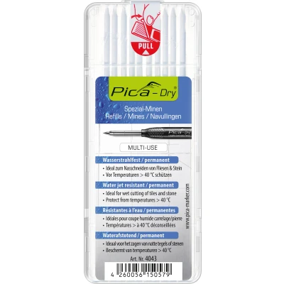 Afbeelding van Pica dry reservestift wit (10st)